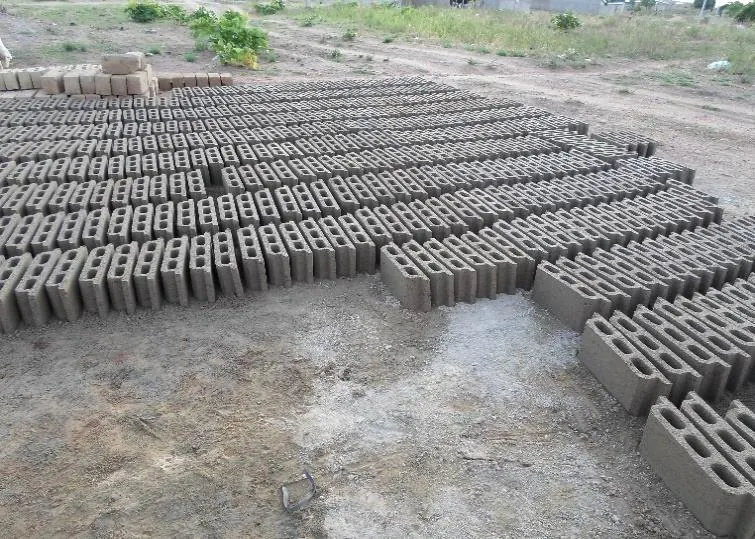 Concrete blocks ready for the site