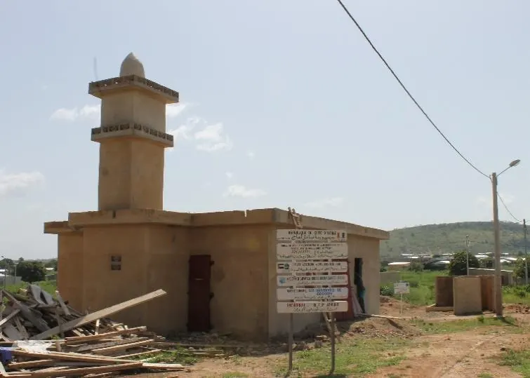 The mosque and its minaret are almost complete