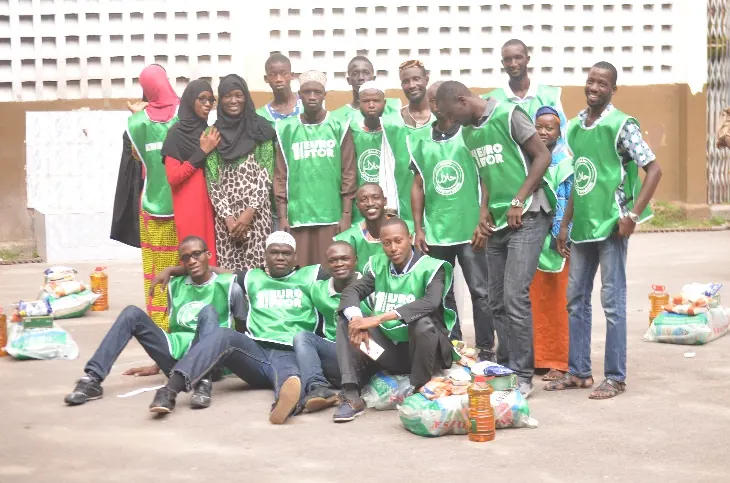 The volunteer team at the end of a distribution