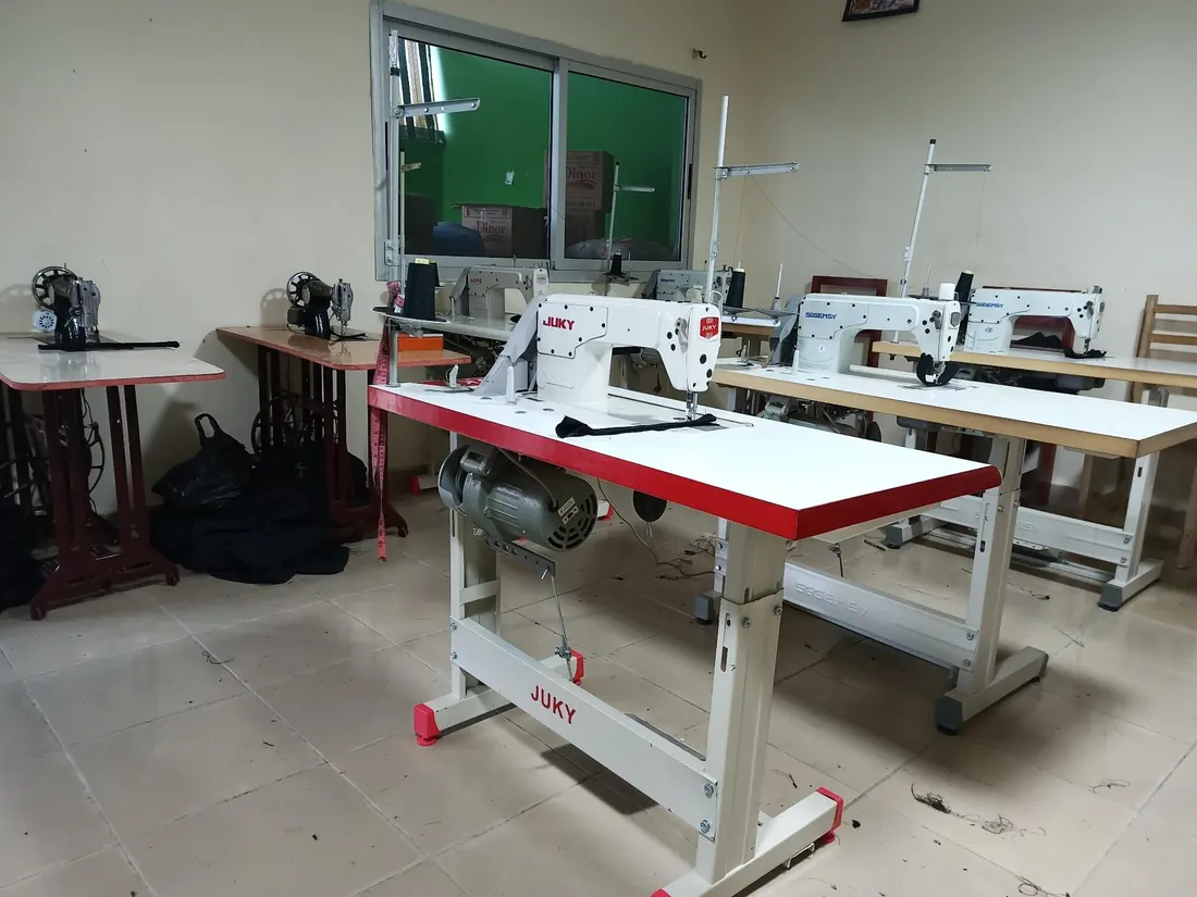 A sewing workshop equipped to train women and girls