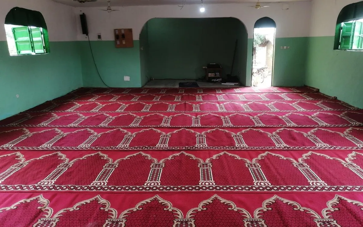 The inside of a finished mosque
